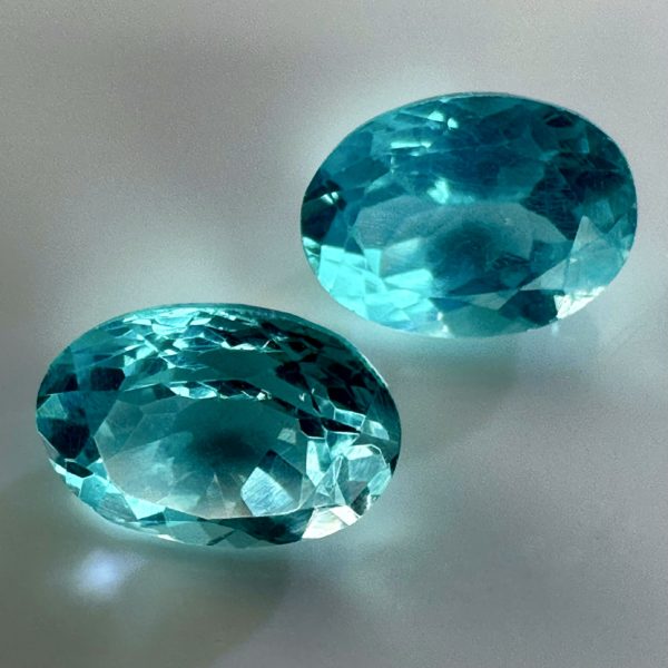 a pair of blue gemstones