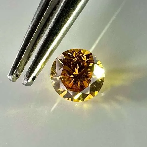 Orange Yellow Diamond SI2 0.30 ct With full Certificate