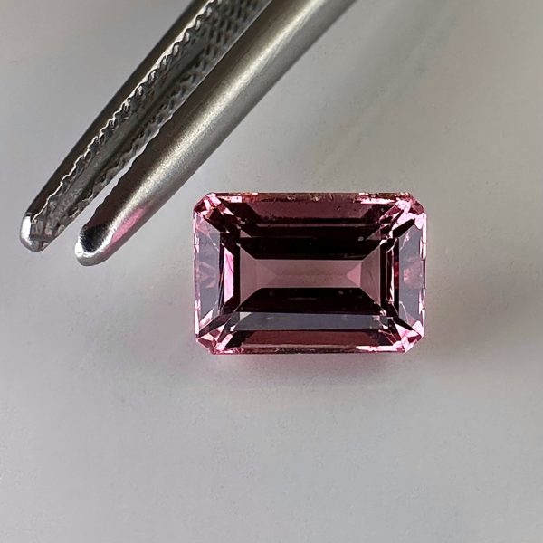 Magnificent 1.2 ct Salmon Pink Tourmaline Octagonal Cut