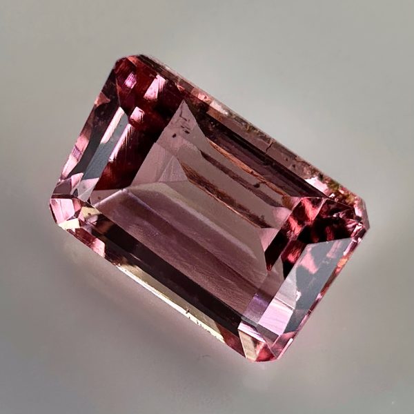 Magnificent 1.2 ct Salmon Pink Tourmaline Octagonal Cut