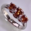 18K White Gold Ring with 0.80 ct Natural Fancy Vivid Yellowish Orange SI Diamond, ALGT Certified | Luxury Jewelry