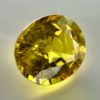 Tanzanian yellow sapphire exhibiting a luminous golden color and beautiful clarity