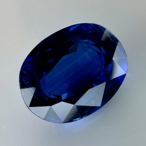 Natural Blue Kyanite gemstone, 1.83 carat, with intense sapphire-like hues and beautiful clarity.